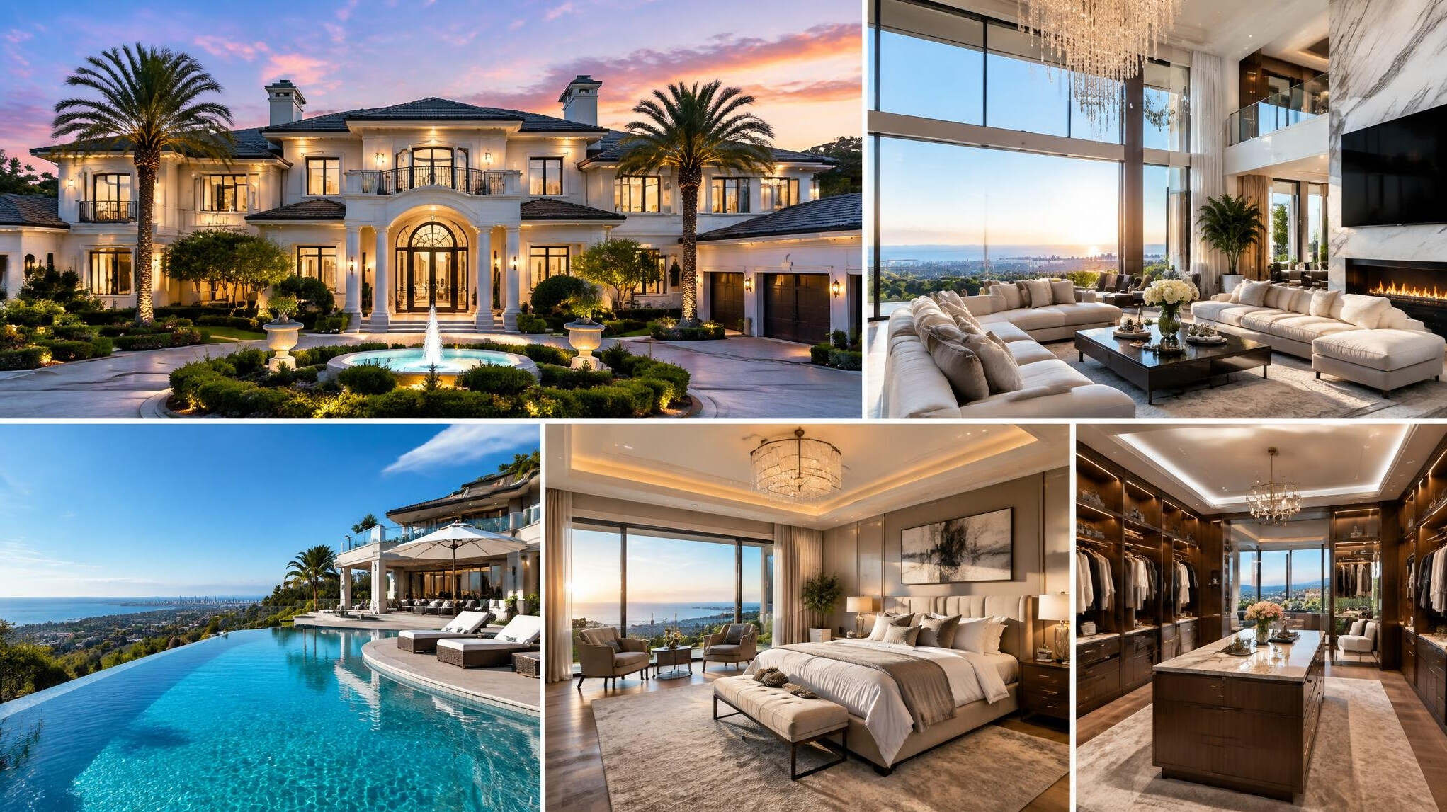 luxury celebrity mansion exterior