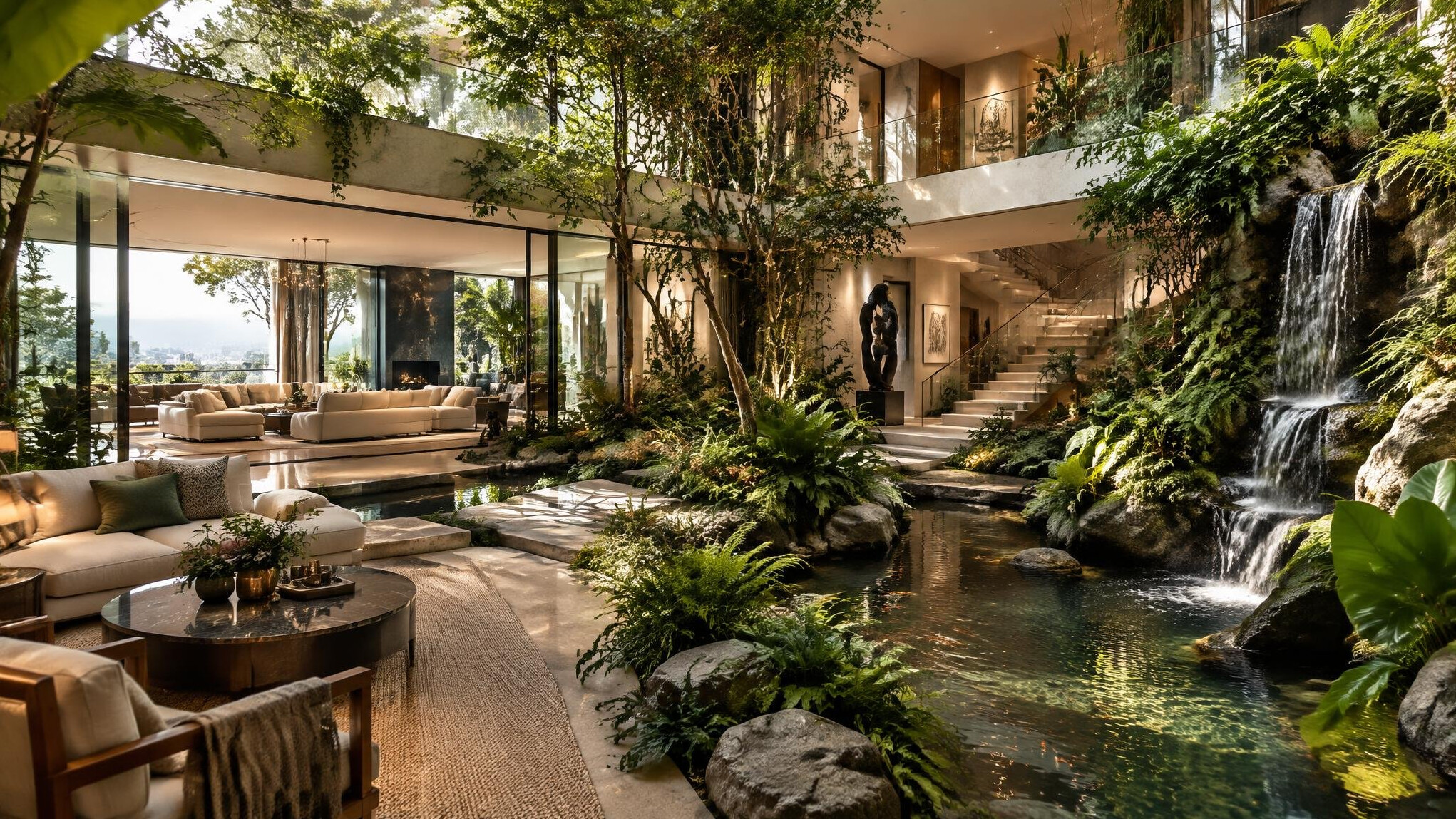 luxury home garden interior