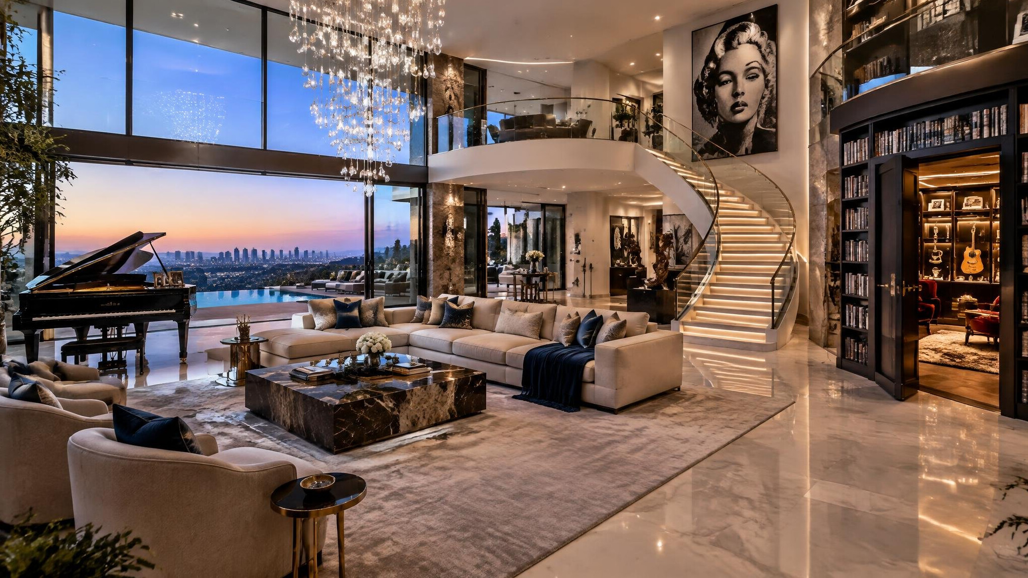 luxury celebrity home interior