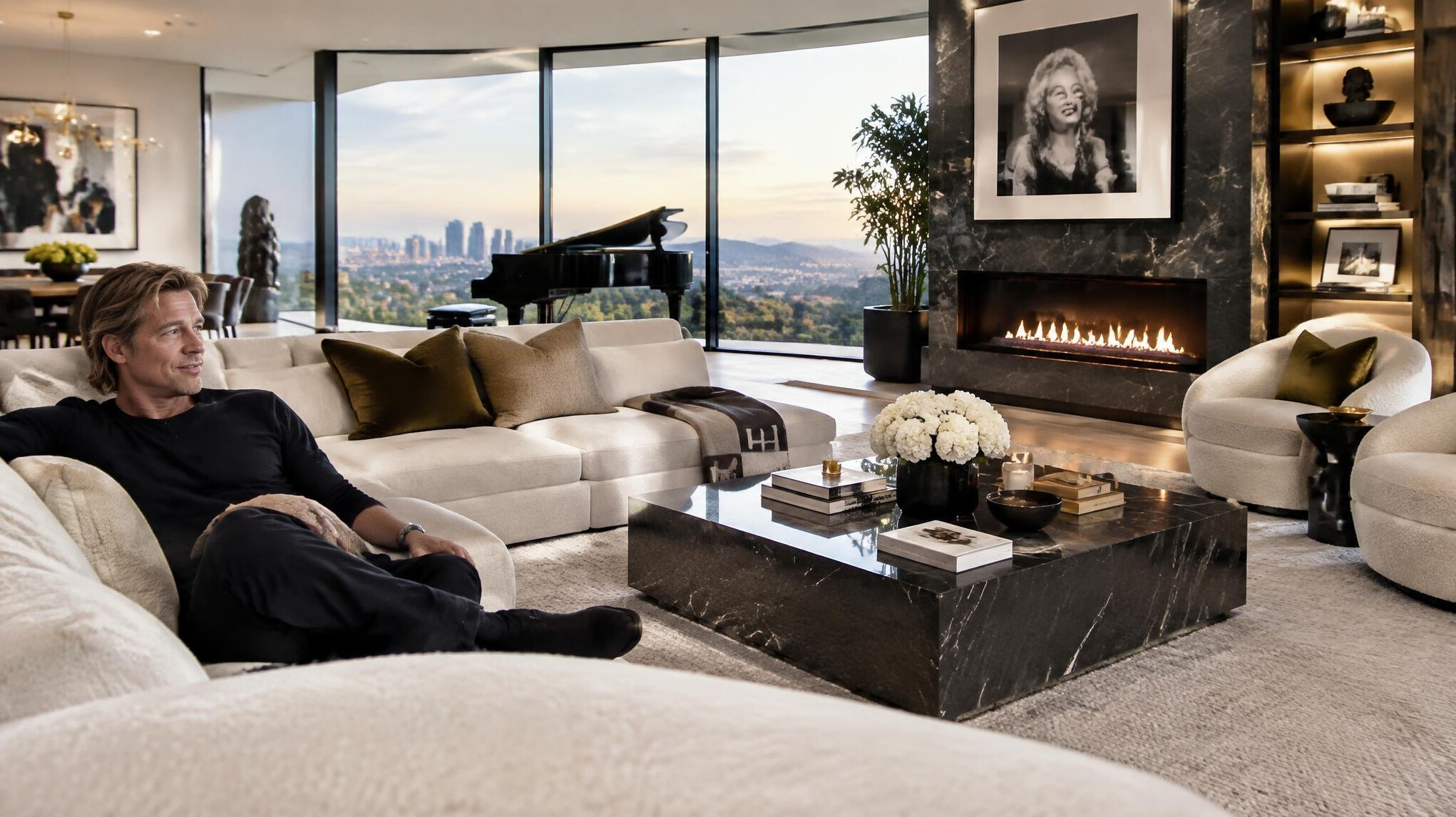 celebrity home living room